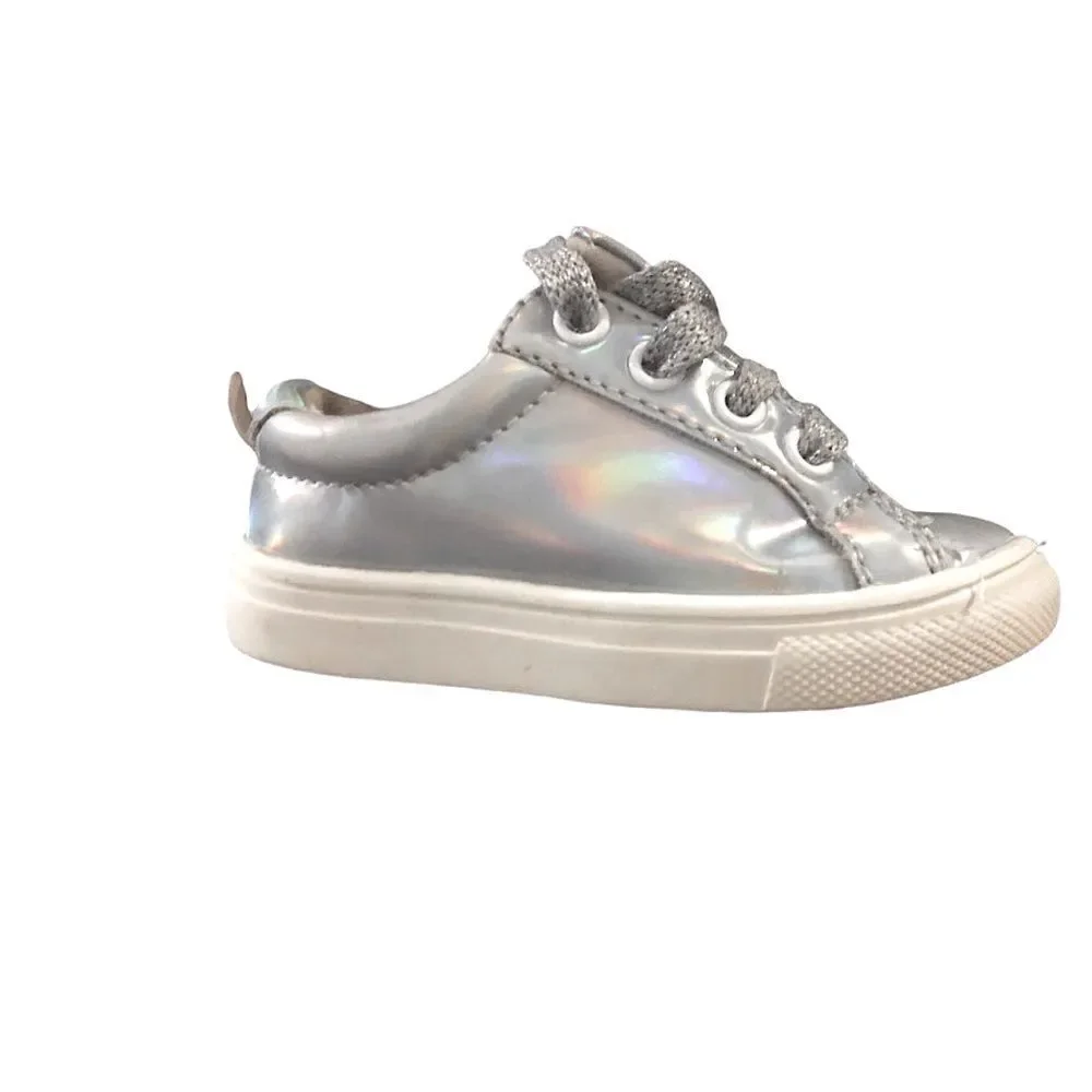 Gap toddler metallic shine shoes faux leather a no slip rubber sole size 5